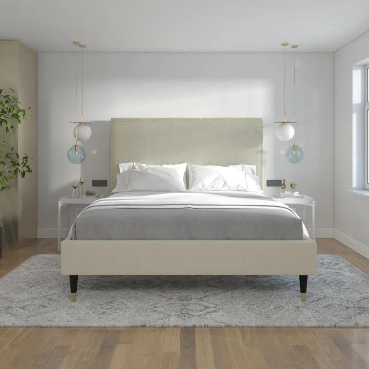 Audrey Upholstered Low Profile Platform Bed