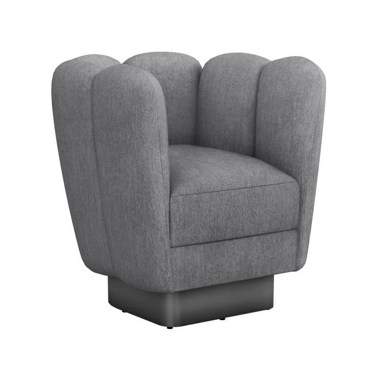 Gallery Upholstered Swivel Barrel Chair