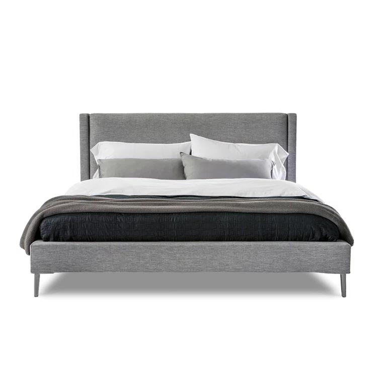 Izzy Upholstered Metal Platform Bed