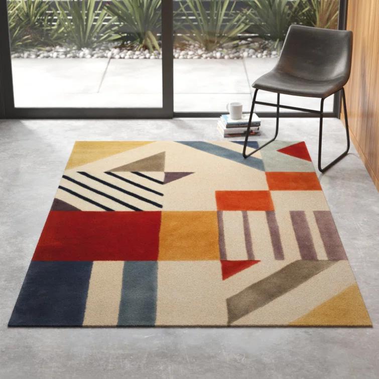 Tripoli Hand Tufted Wool Ivory/Multi Rug
