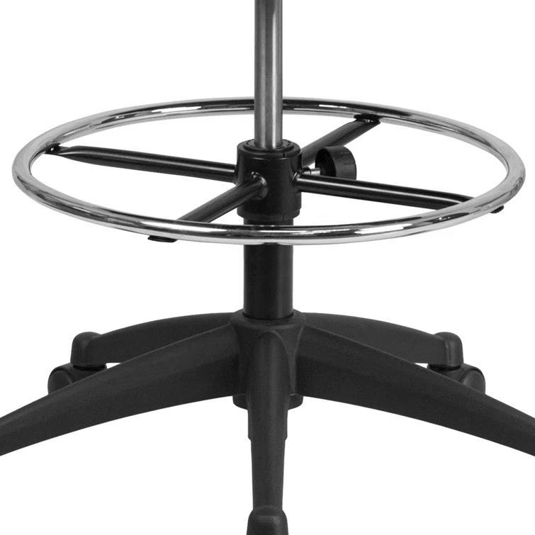 Archimedes Mid-Back Swivel Office Chair with Foot Ring and Flip-Up Arms