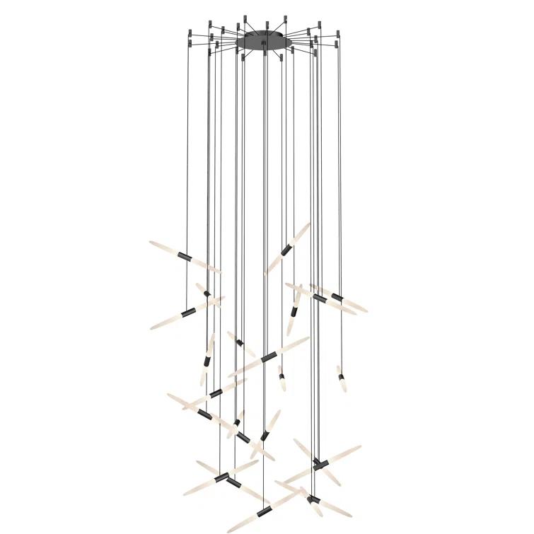 Ballet 24 - Light Dimmable LED Geometric Chandelier