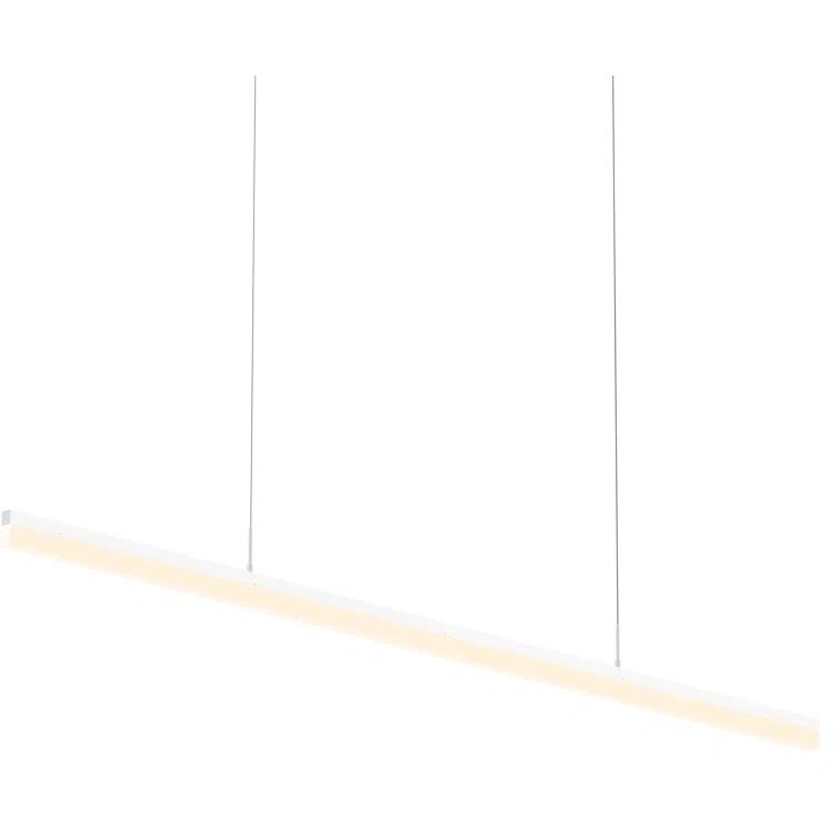 Sleek Stiletto Satin White Aluminum LED Pendant Light