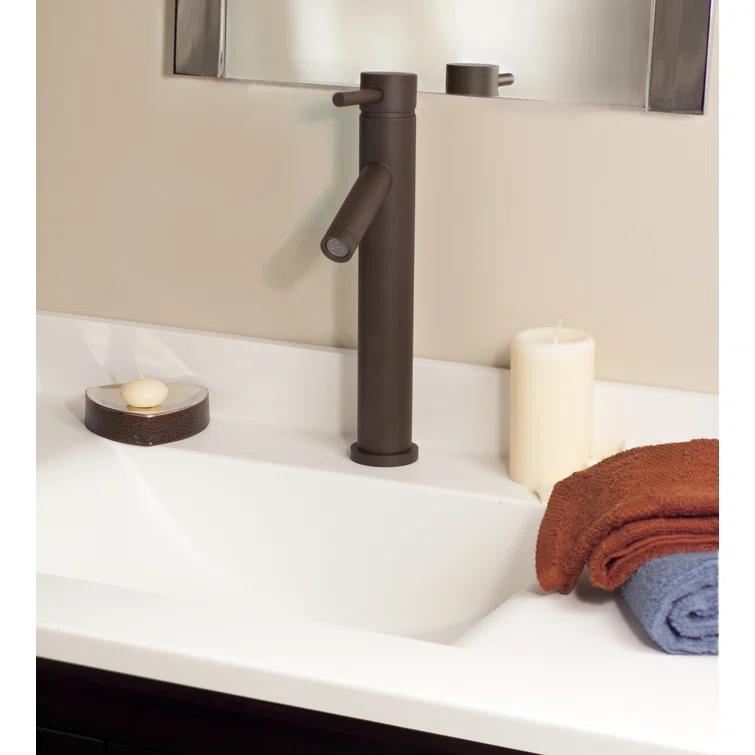East Linear Single Hole Vessel Faucet