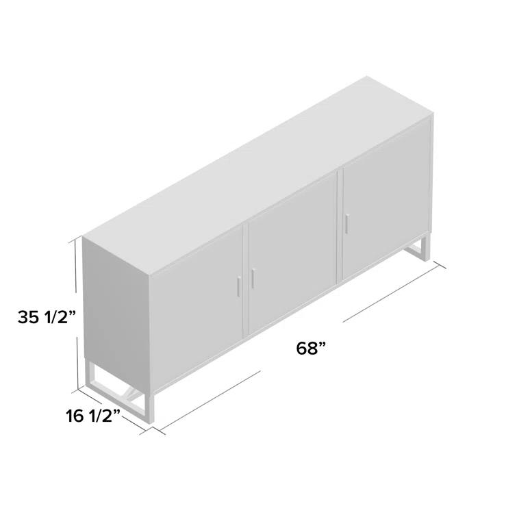 Lopez 68" Wide Pine Wood Sideboard