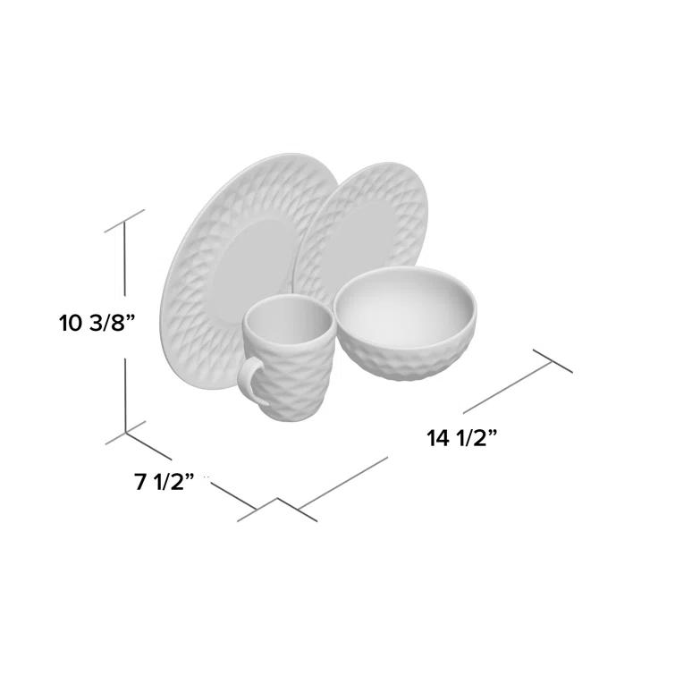 Alec Stoneware Dinnerware - Set of 16