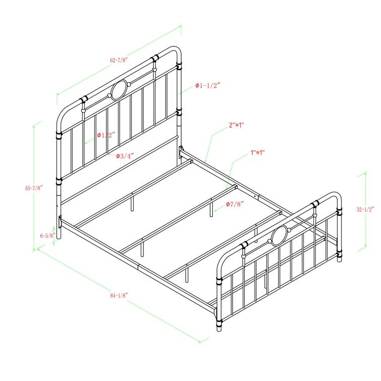 Bronny Metal Open-Frame Bed