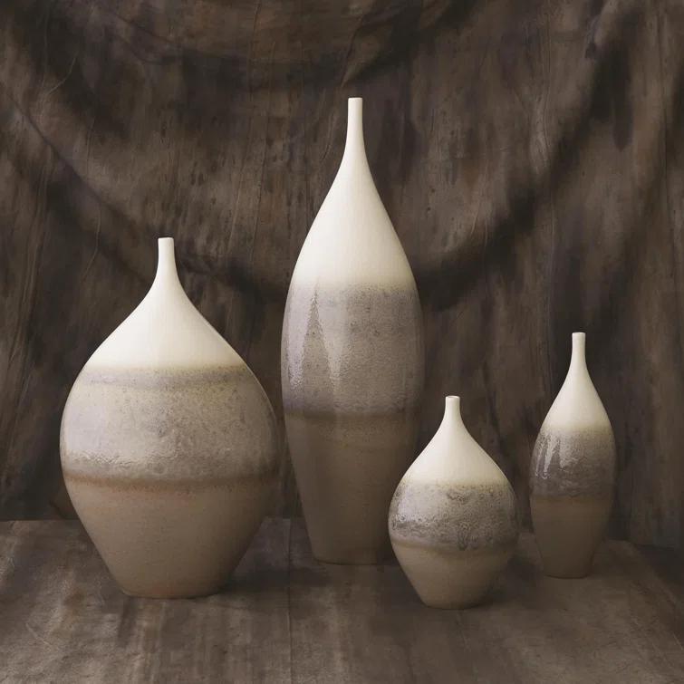 Cream Rises Vase-Wide