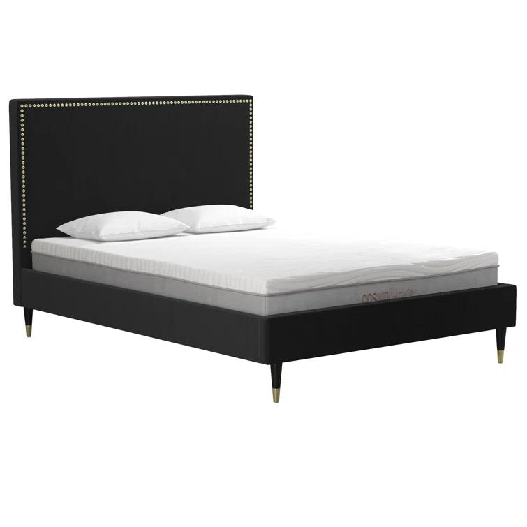 Audrey Upholstered Low Profile Platform Bed