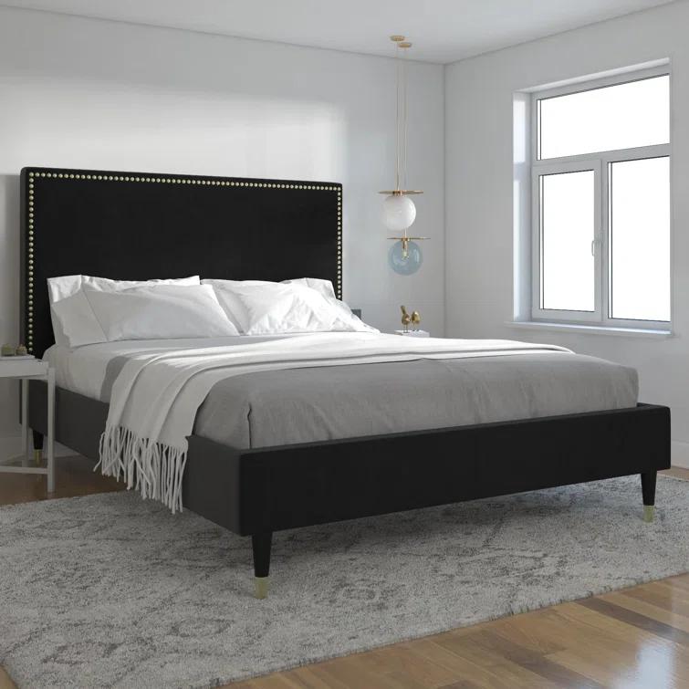 Audrey Upholstered Low Profile Platform Bed