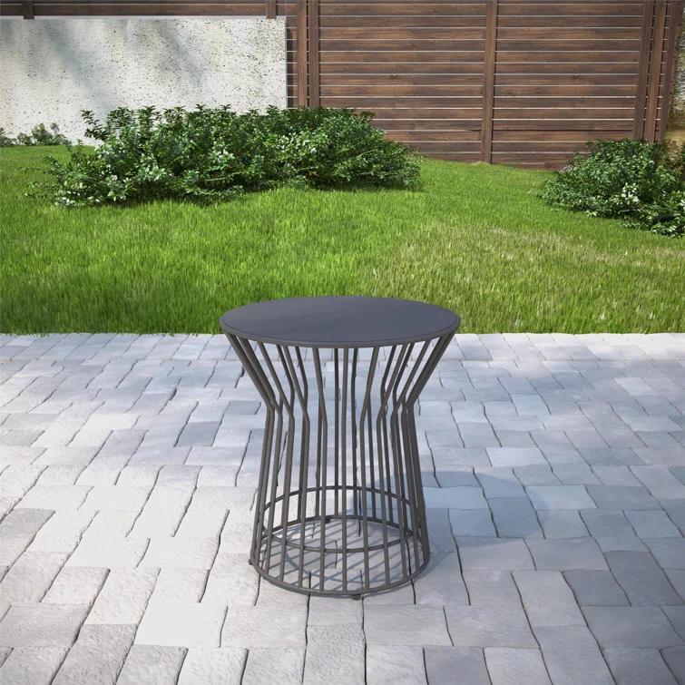 Roberta 20.08'' Metal Outdoor Side Table