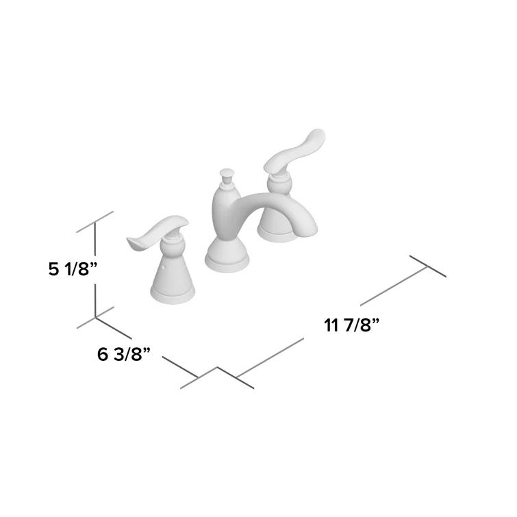 Linden Widespread Bathroom Faucet 3 Hole, 2-handle Bathroom Sink Faucet with Drain Assembly