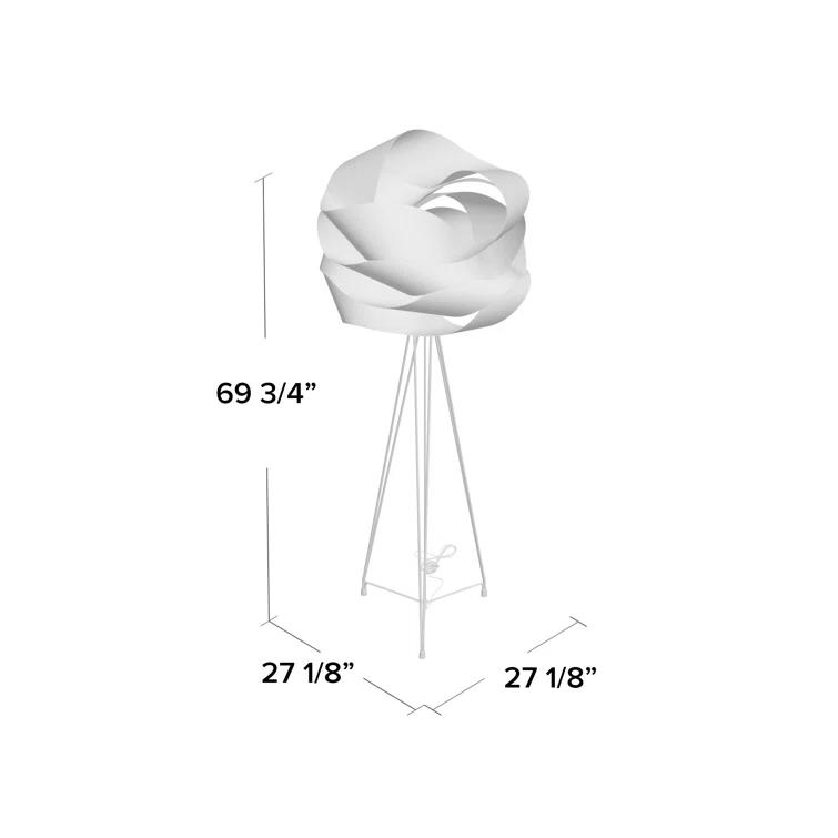 Link 69.7'' Matte Nickel Tripod Floor Lamp