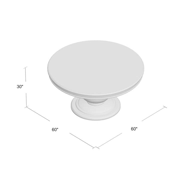 Dadeville Pine Round Solid Wood Dining Table