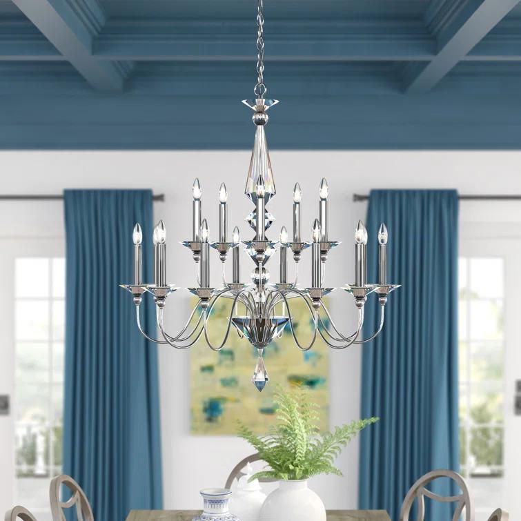 Jasmine 15 - Light Glass Tiered Chandelier