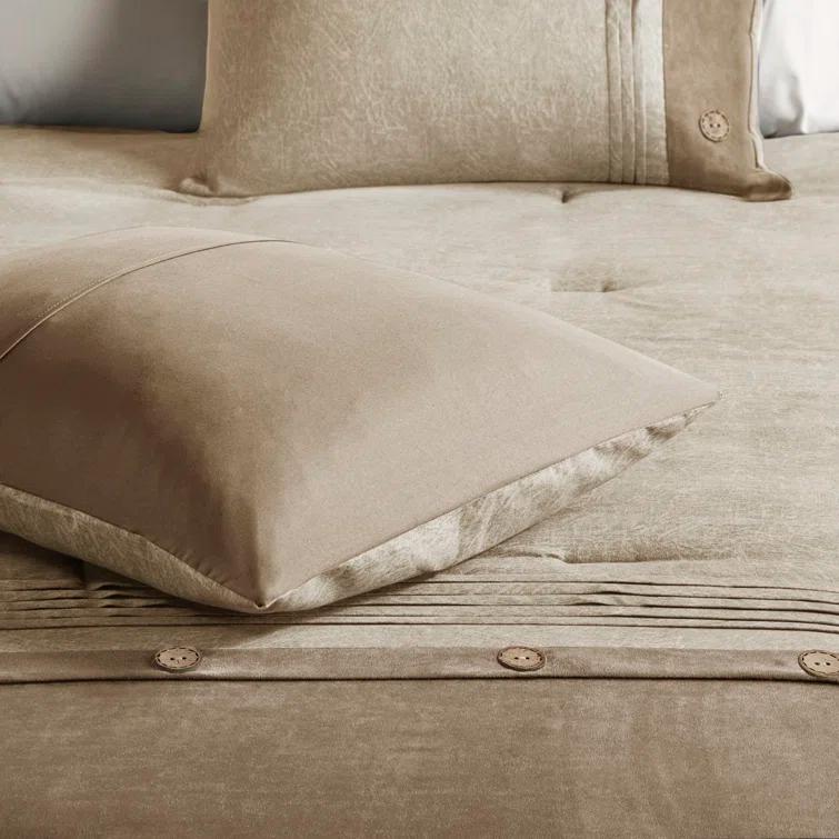 Madison Park Boone 7 Piece Faux Suede Comforter Set