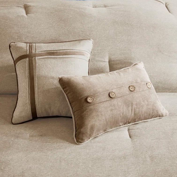 Madison Park Boone 7 Piece Faux Suede Comforter Set