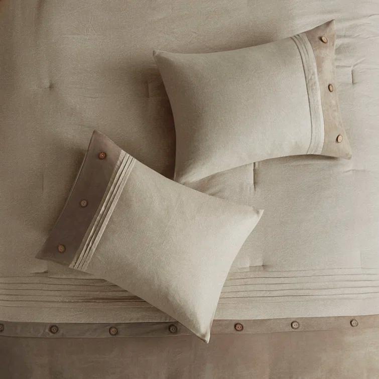 Madison Park Boone 7 Piece Faux Suede Comforter Set