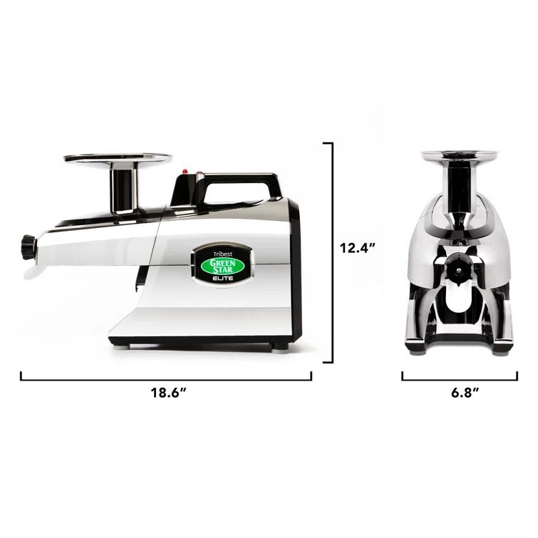 Tribest Greenstar Elite Jumbo Twin Gear Slow Masticating Juicer – Silver