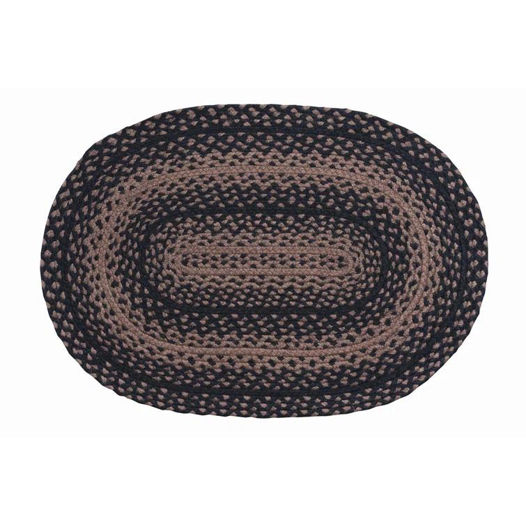 IHF Home Decor Ebony Black/Grey Area Rug
