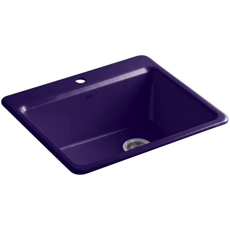 Riverby 25" L x 22" W x 9-5/8" Top-Mount Single-Bowl Kitchen Sink with Basin Rack