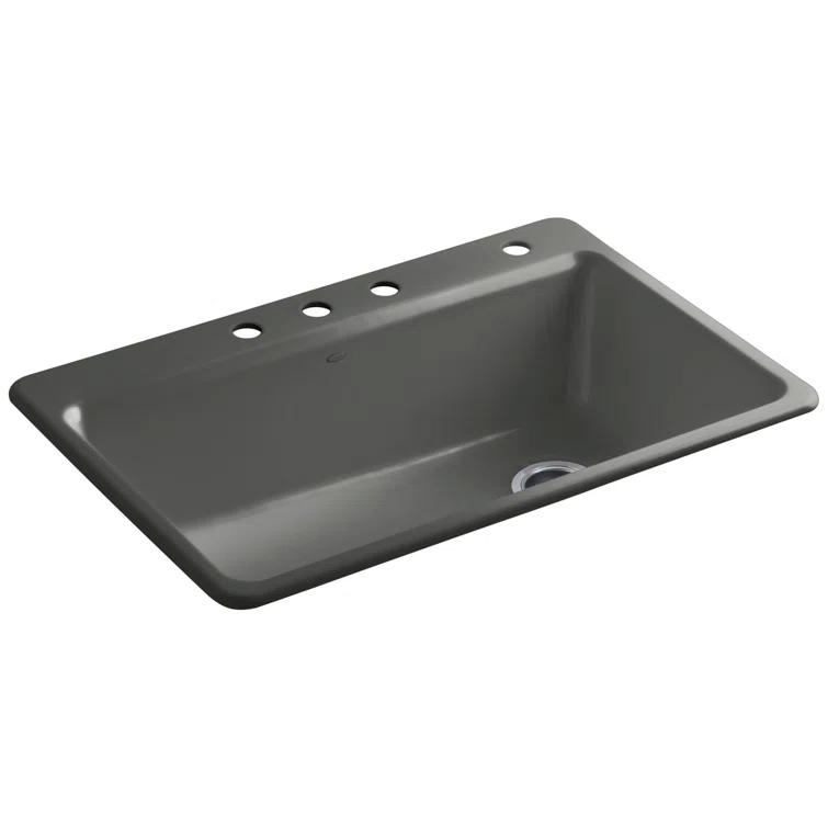 Riverby 33" L x 22" W x 9-5/8" Top-Mount Single Bowl Kitchen Sink W/ Accessories