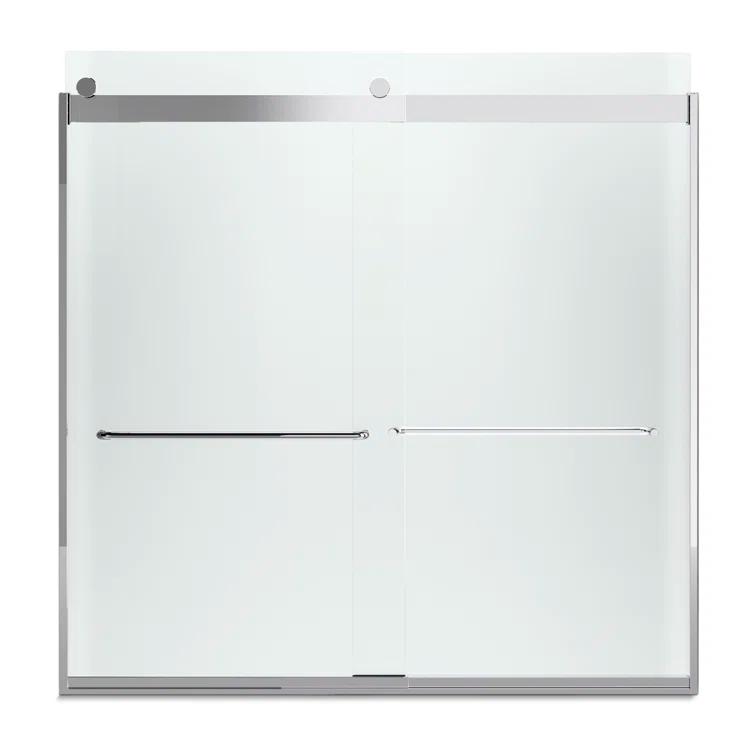 Levity 59.63" x 59.75" Bypass Bath Door with CleanCoat® Technology