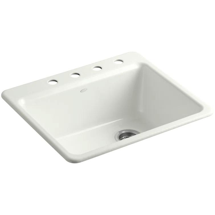 Riverby® 25" L x 22" W x 9-5 8" Bar Kitchen Sink with Basin Rack