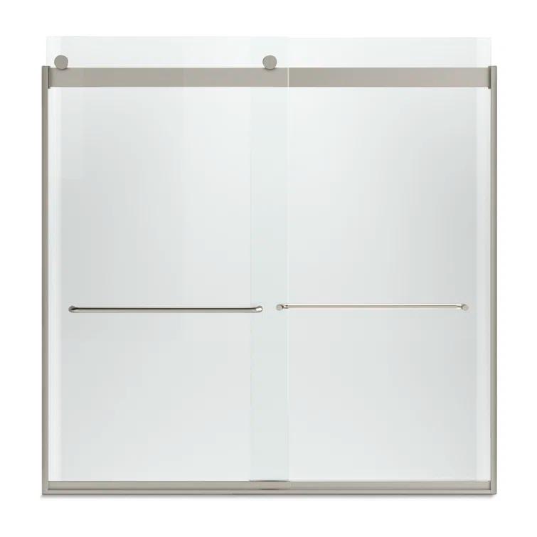 Levity 59.63" x 59.75" Bypass Bath Door with CleanCoat® Technology