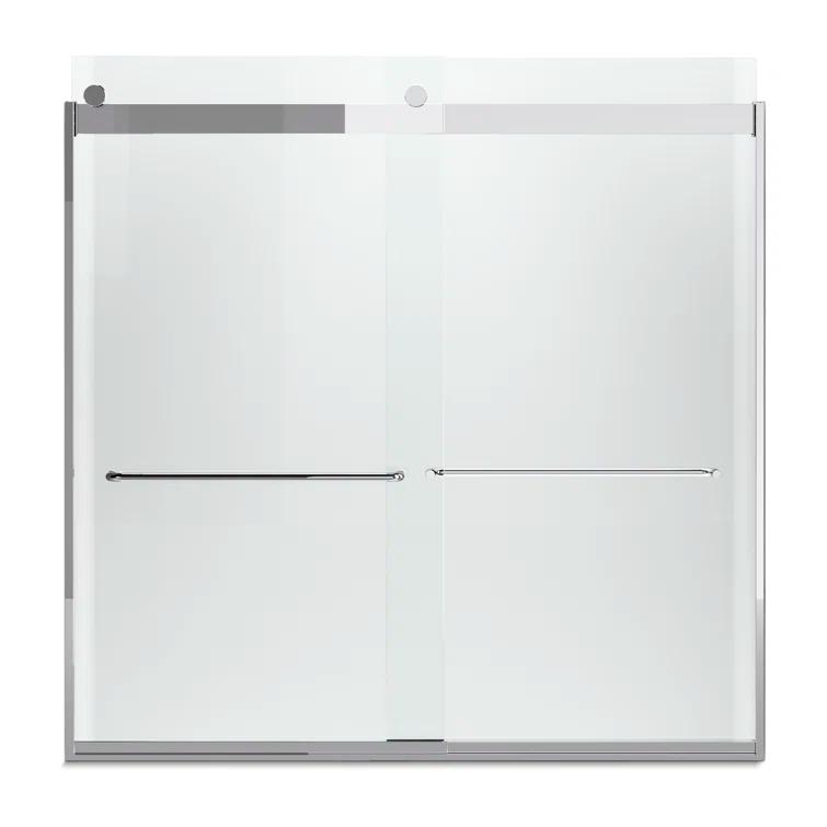 Levity 59.63" x 59.75" Bypass Bath Door with CleanCoat® Technology