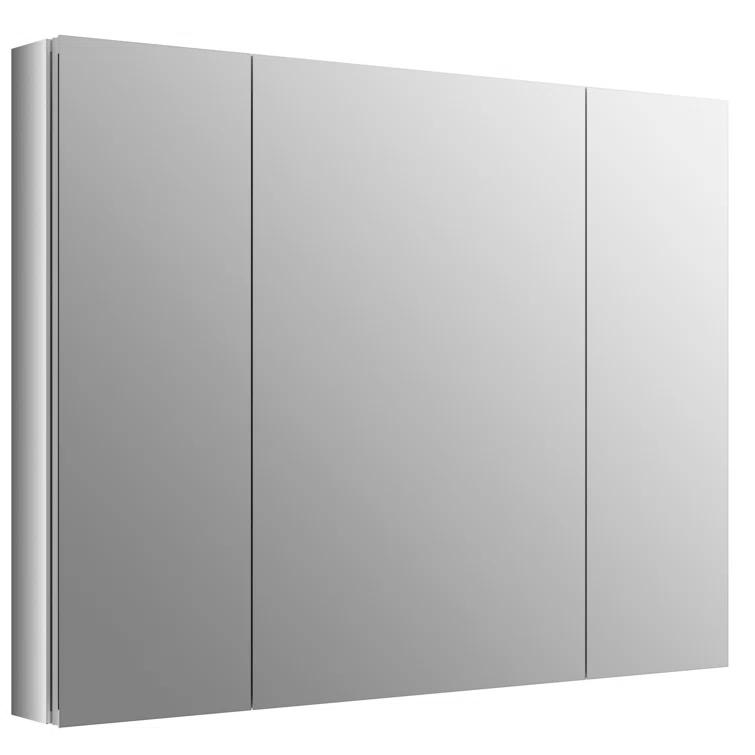 KOHLER Verdera® Aluminum Triple-Door Medicine Cabinet, Frameless with Adjustable Shelves