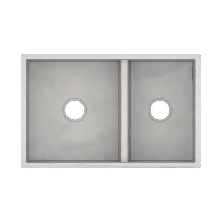 Farmhouse 33" L x 21" W Double Basin Farmhouse/Apron Kitchen Sink