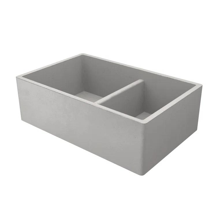 Farmhouse 33" L x 21" W Double Basin Farmhouse/Apron Kitchen Sink