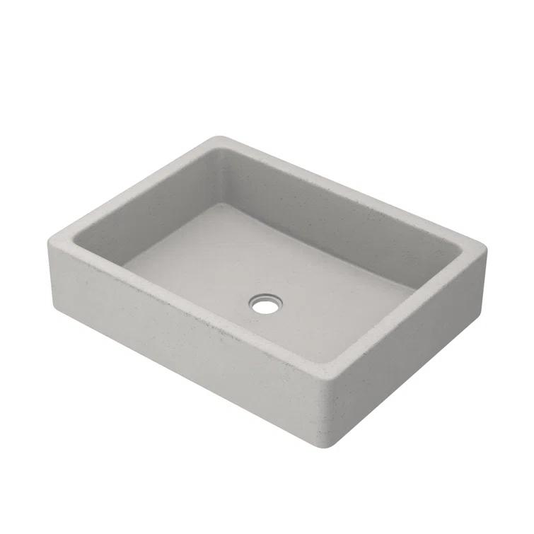 NativeStone Stone Handmade Rectangular Undermount Bathroom Sink