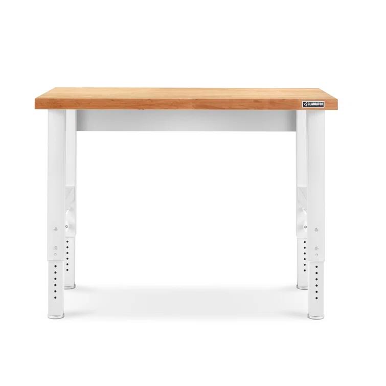 Adjustable Height Hardwood Workbench