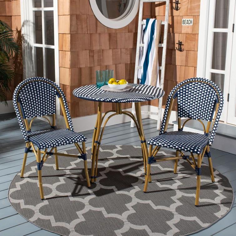 Casidy Polyethylene (PE) Wicker Wicker Outdoor Dining Side Chair