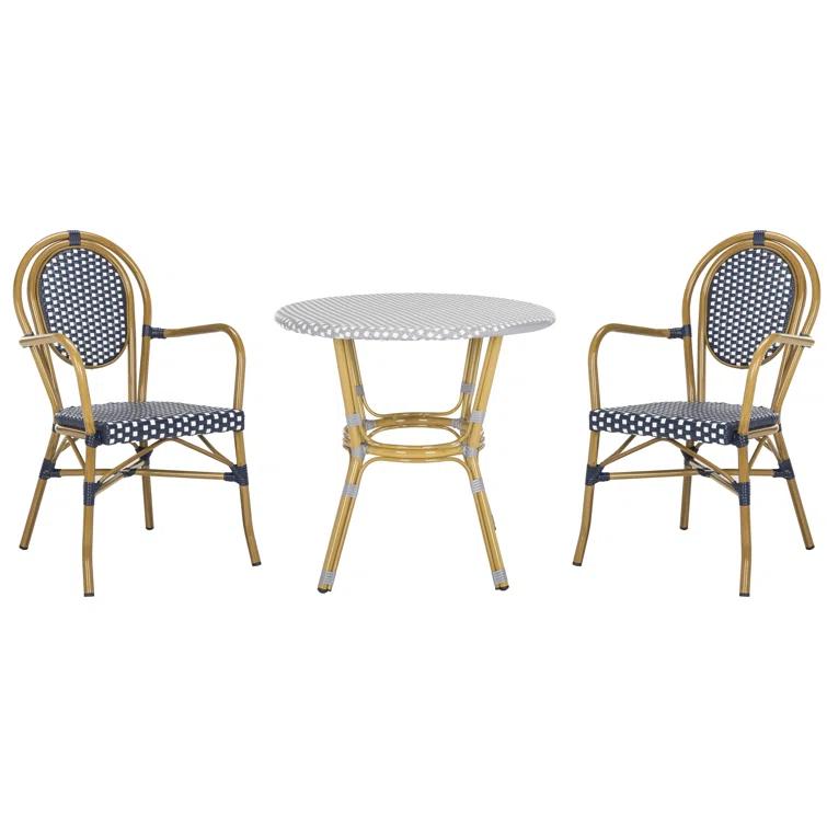 Wilburg Round Wicker/Rattan Outdoor Bistro Table