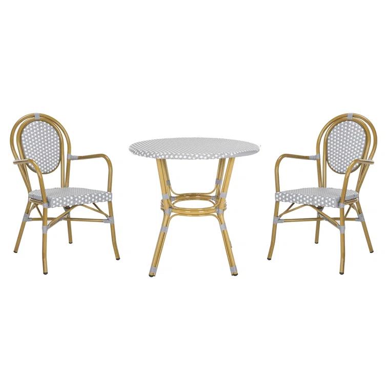 Wilburg Round Wicker/Rattan Outdoor Bistro Table