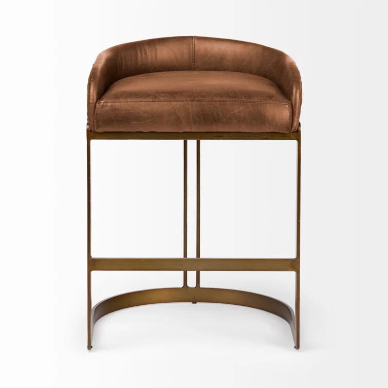 Bradley Genuine Leather Bar & Counter Stool