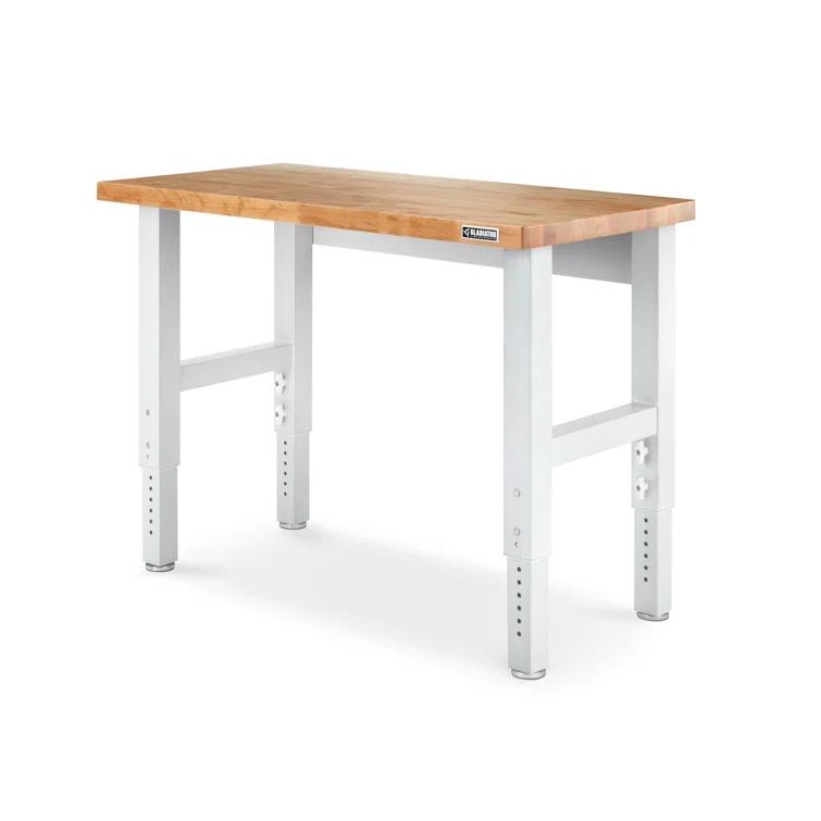 Adjustable Height Hardwood Workbench
