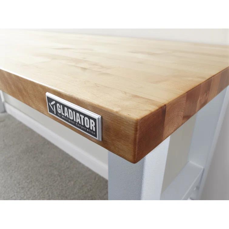 Adjustable Height Hardwood Workbench