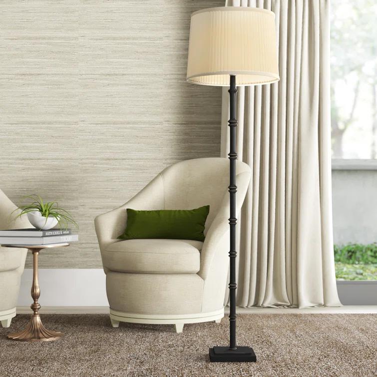 Port 68 Lauderdale 63'' Black Crackle Traditional Floor Lamp