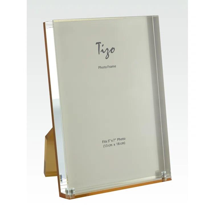 Gold Acrylic 8x10 Tabletop Floating Picture Frame