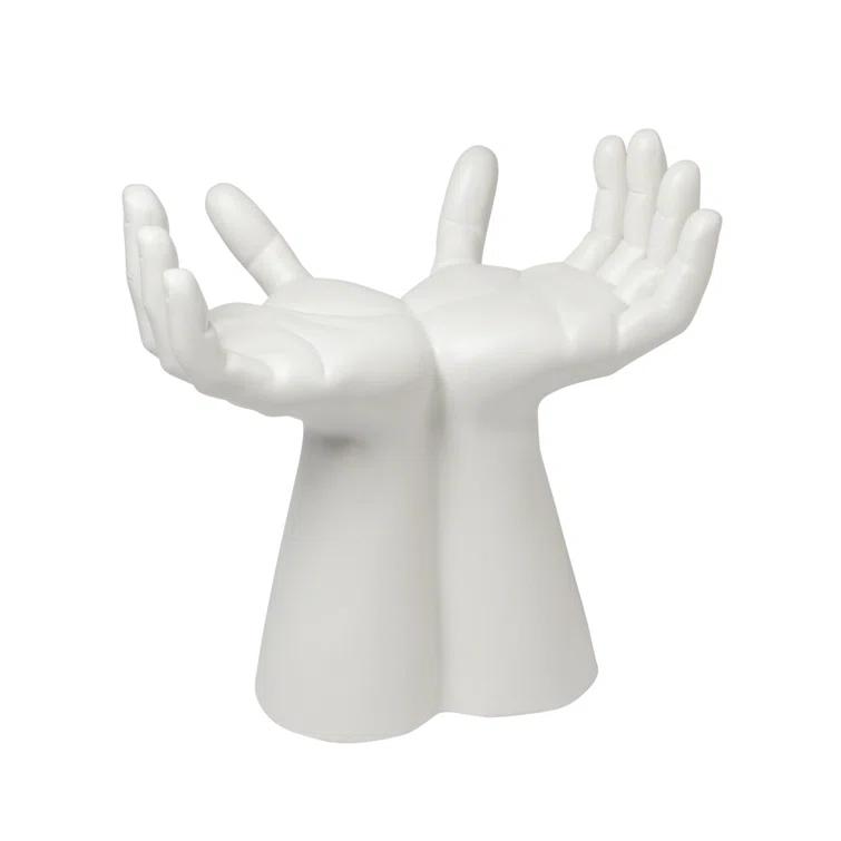Studio A Home Hands Stool-Matte White