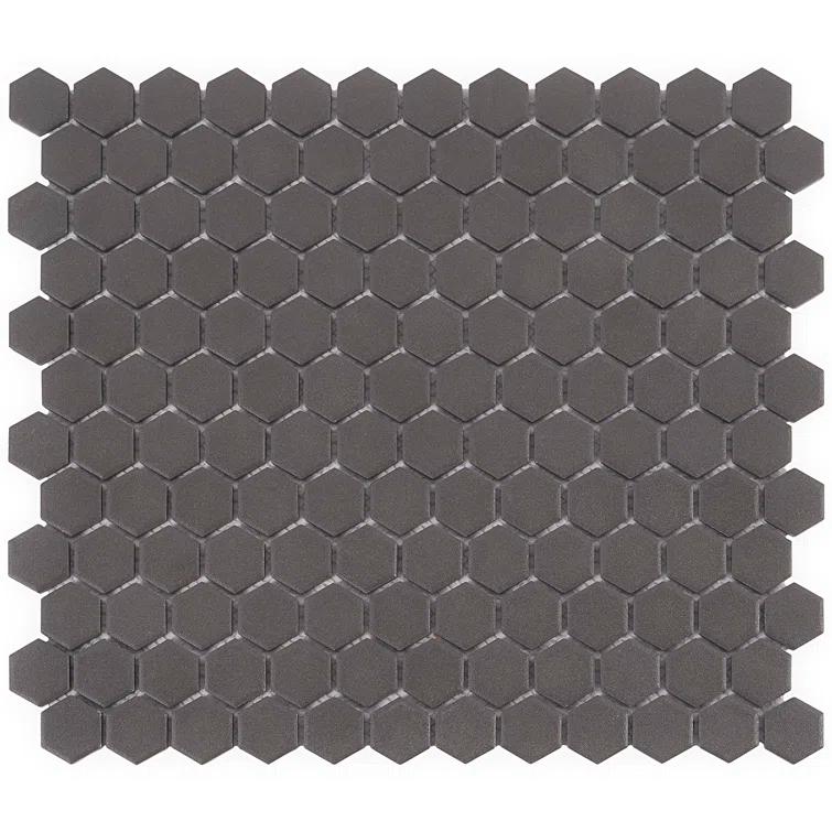 Slim 10.23" x 11.81" Matte Porcelain Floor and Wall Mosaic Tile