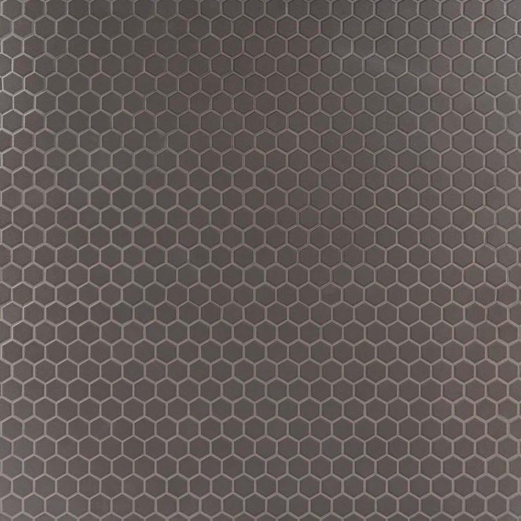 Slim 10.23" x 11.81" Matte Porcelain Floor and Wall Mosaic Tile