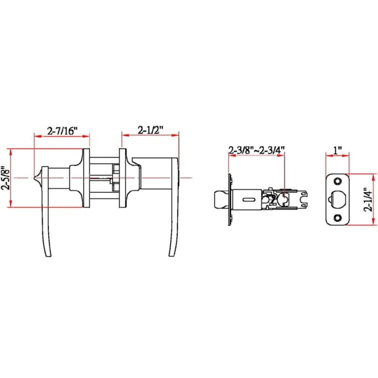 Delavan Keyed Entry Door Lever
