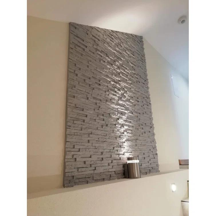 Stone 23.5" x 23.5" Seamless Glue-up 3D Wall Panels