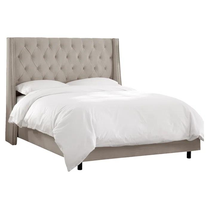 Annabel Upholstered Wingback Bed