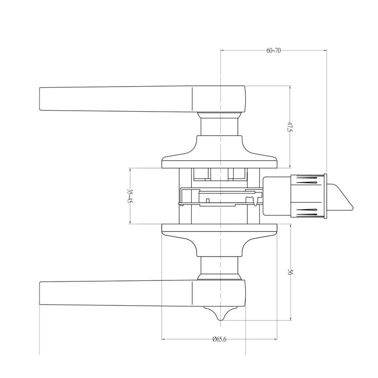 Scroll Privacy Bed/Bath Door Lever